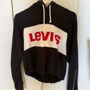 Levi's Black Hoodie with Red Logo